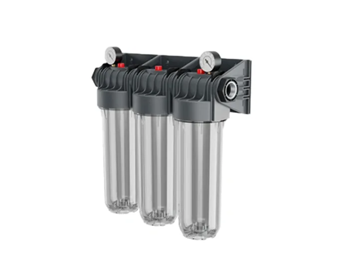 10" Tesisat Tipi Manometreli Deluxe Filtre Üçlü