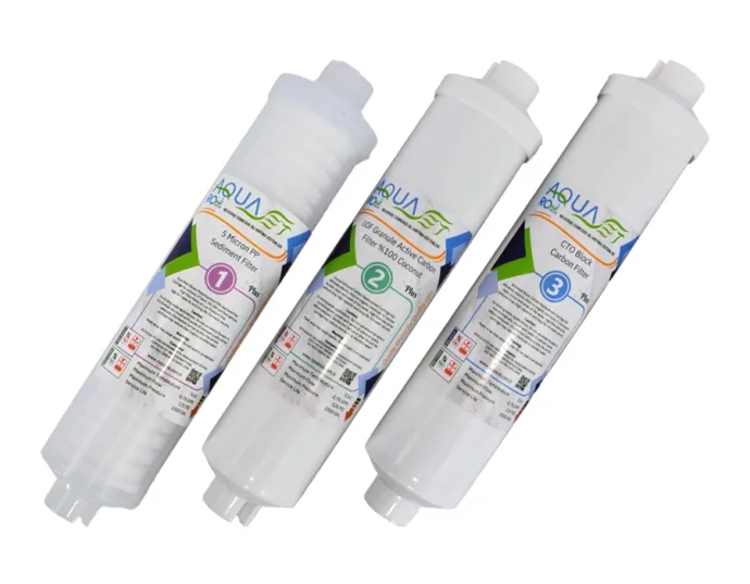 AQUASET 12" Inline Plus Üçlü Filtre Seti